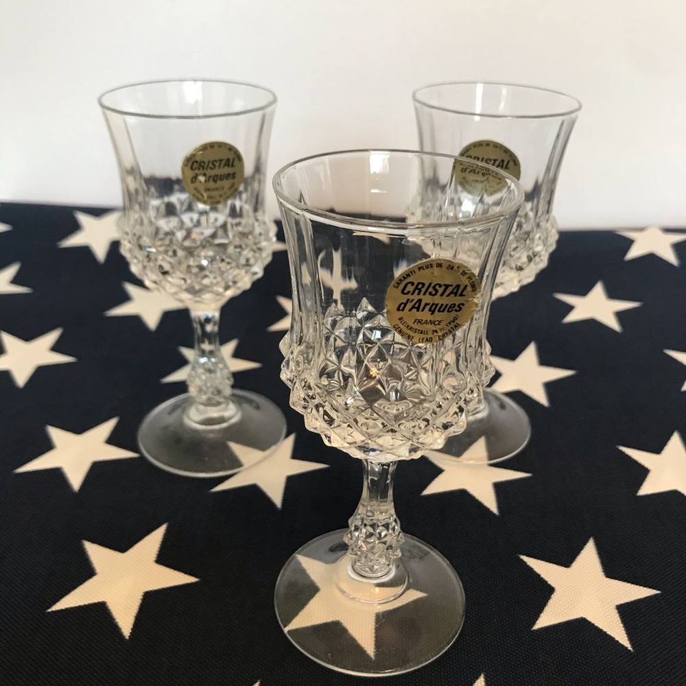 Cristal D’Arques Set of 3 Cordial Glasses